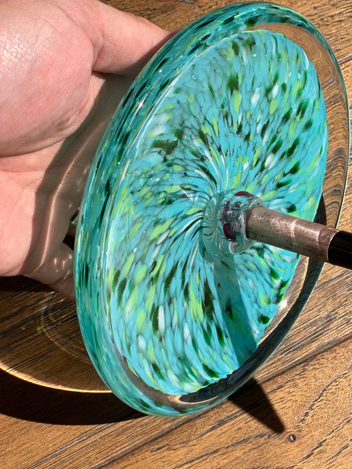 Chihuly Inspired Art Glass Mushroom: 4"