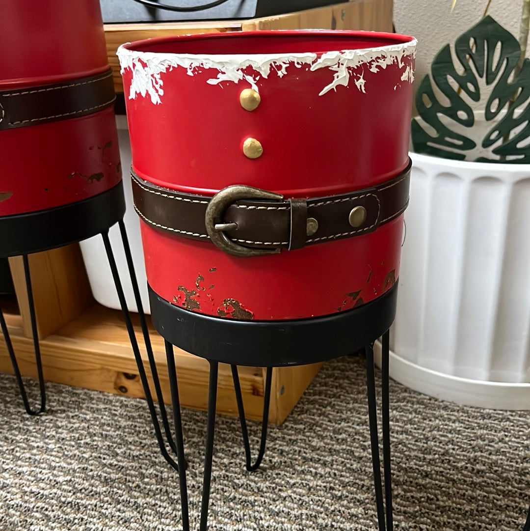 Santa Belt Nesting Planters for Christmas