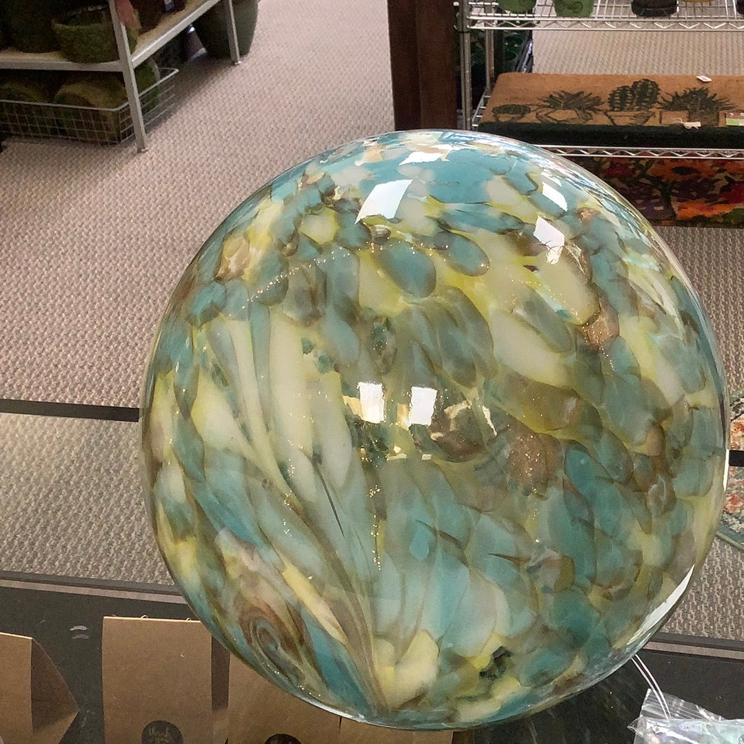 10" Art Glass Solar LED Orb