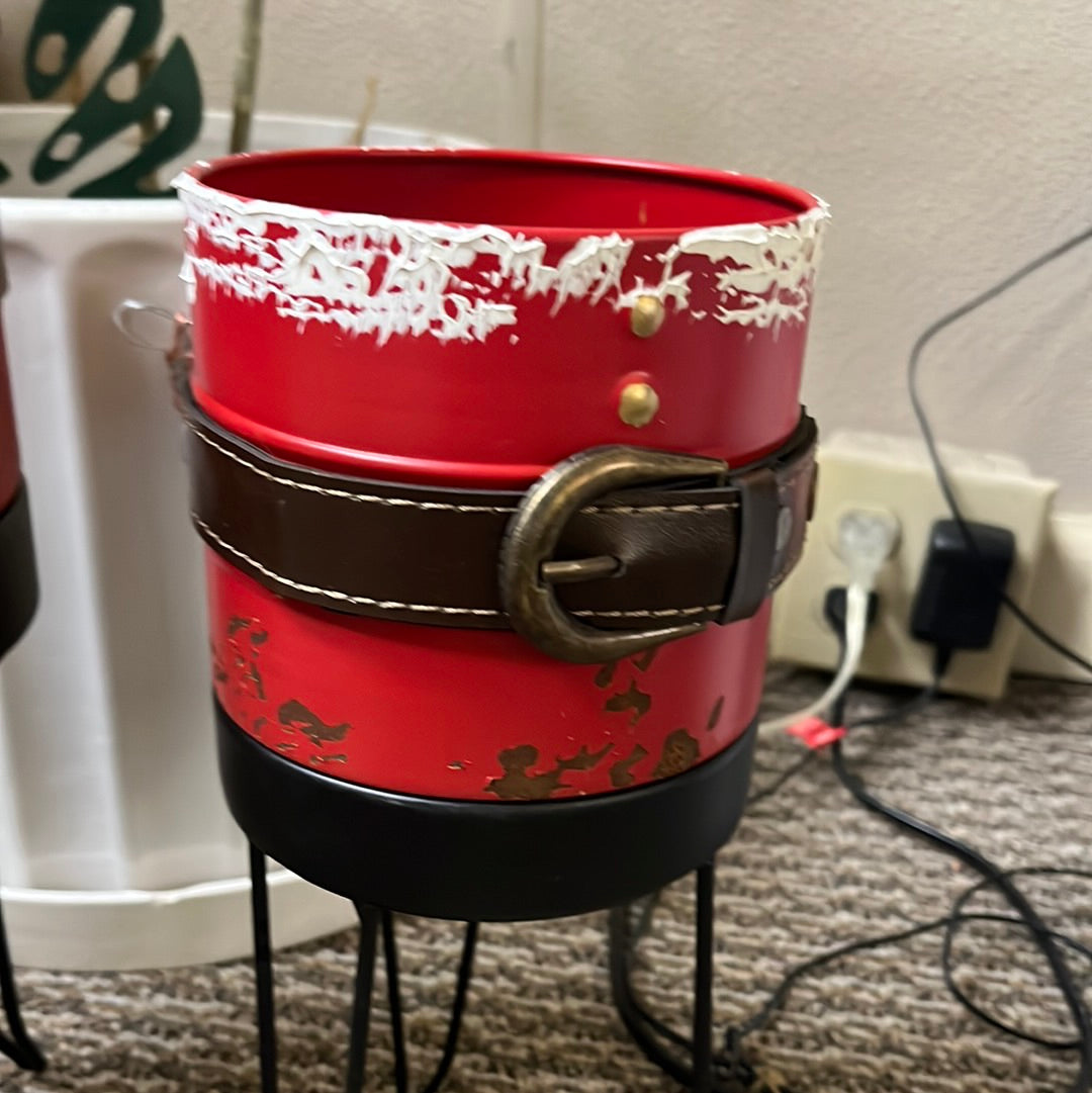 Santa Belt Nesting Planters for Christmas