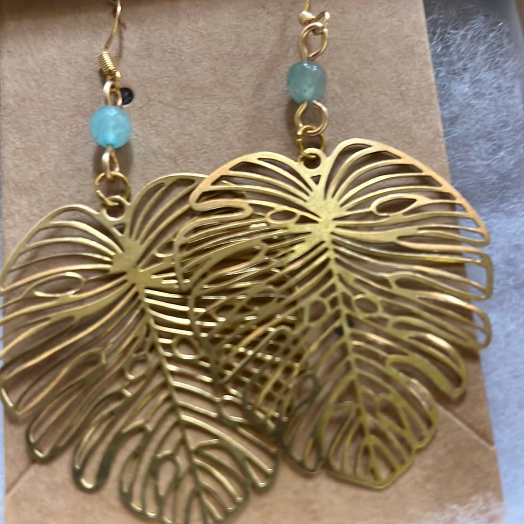 Monstera Leaf Earings