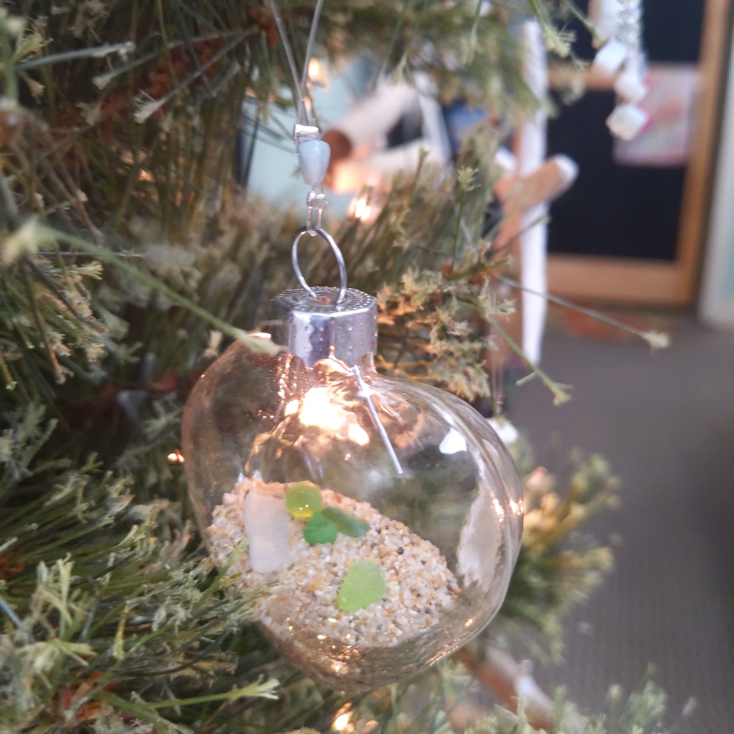 Glass Beach Sand Heart Ornament