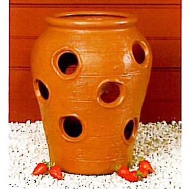 plastic strawberry pot planter CLOSEOUT -- Aztec Strawberry Planter Jar