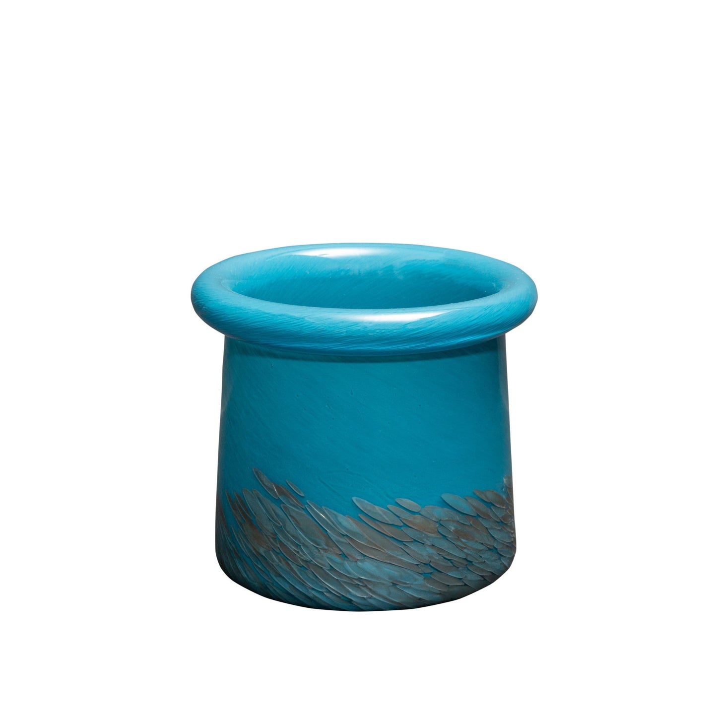 4.5" Anthropology Hand Blown Art Glass Planter