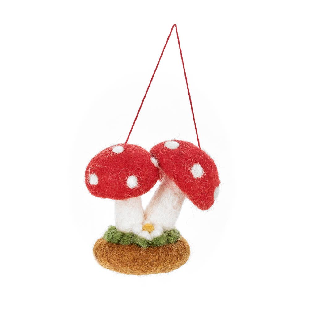 Felt So Good - Handmade Felt Magical Toadstools Hanging Decoration