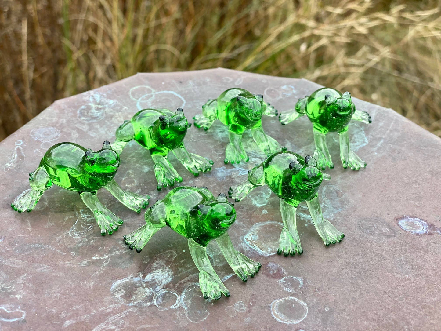 Glass Frog Sitter Miniature Sitter Collectible