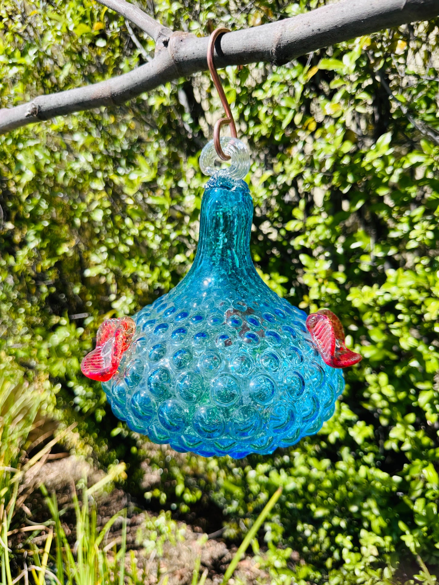 Art Glass Humming bird feeder Large: Assorted Color
