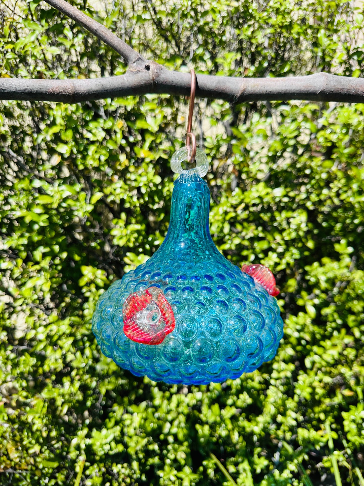 Art Glass Humming bird feeder Large: Assorted Color