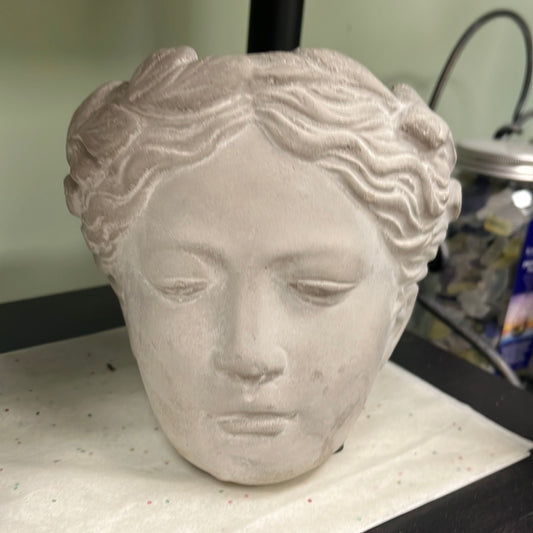 Stone Roman Face Planters