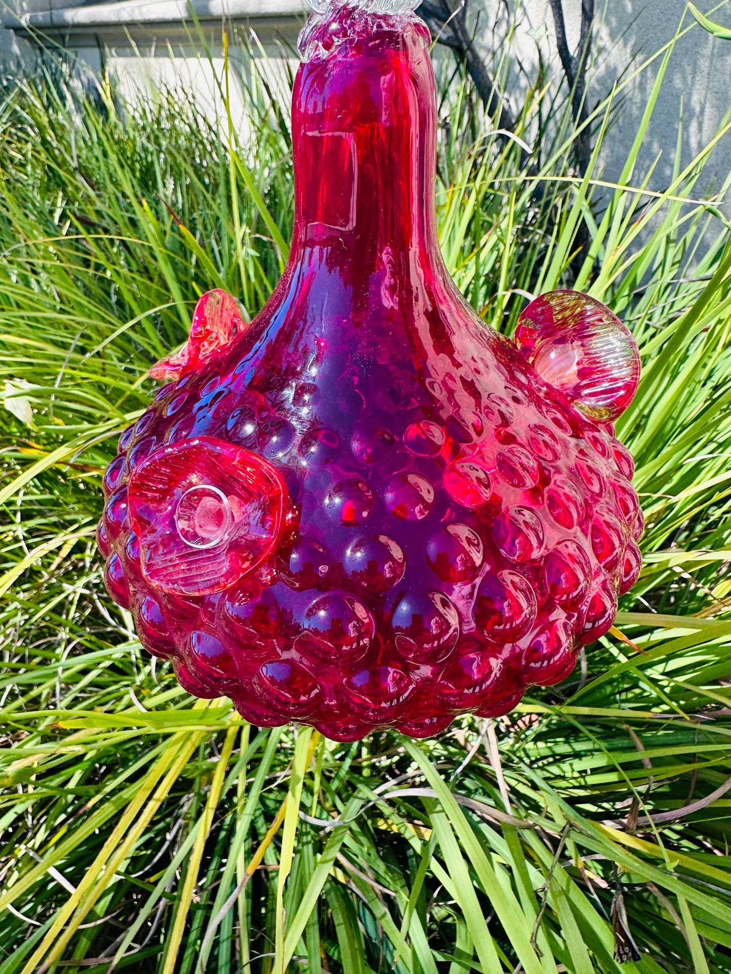 Art Glass Humming bird feeder Large: Assorted Color