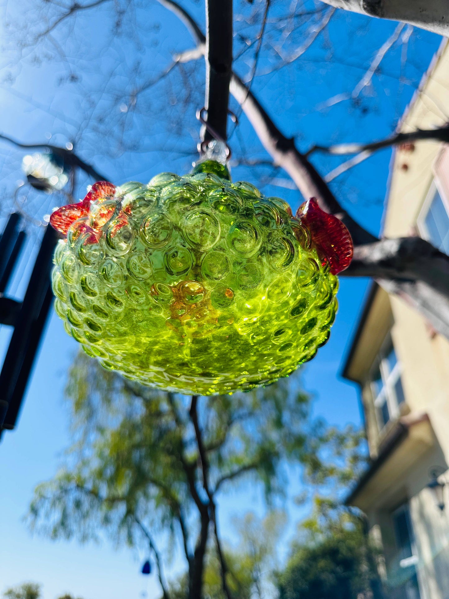 Art Glass Humming bird feeder Large: Assorted Color