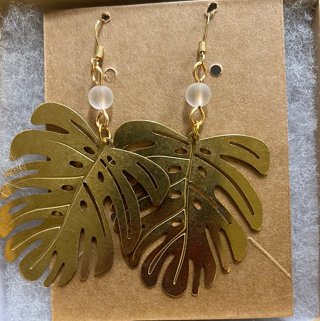Monstera Leaf Earings