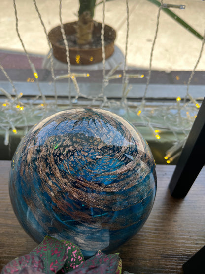 6" Art Glass Solar Orb