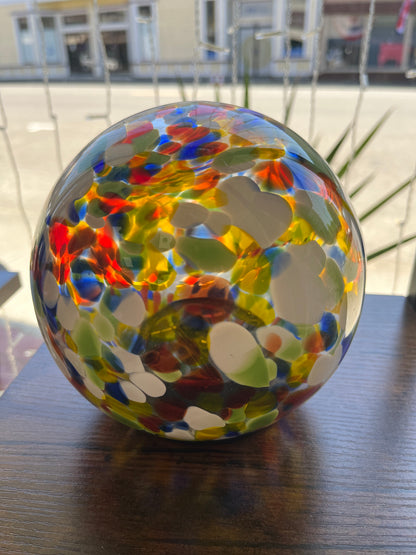 6" Art Glass Solar Orb