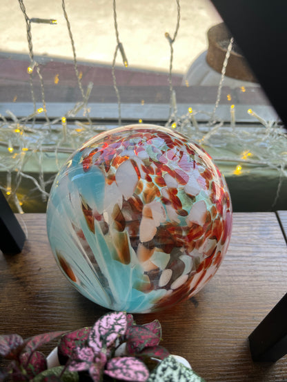 6" Art Glass Solar Orb