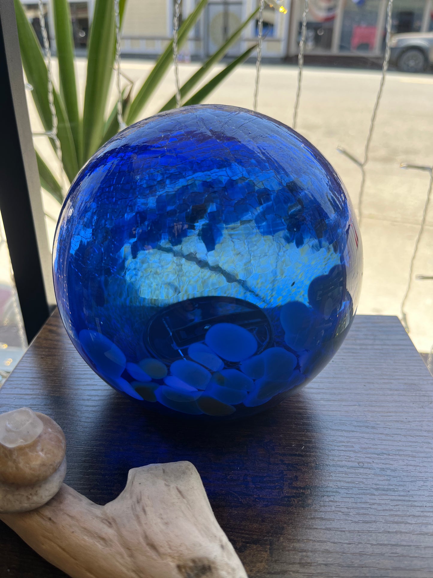 6" Art Glass Solar Orb
