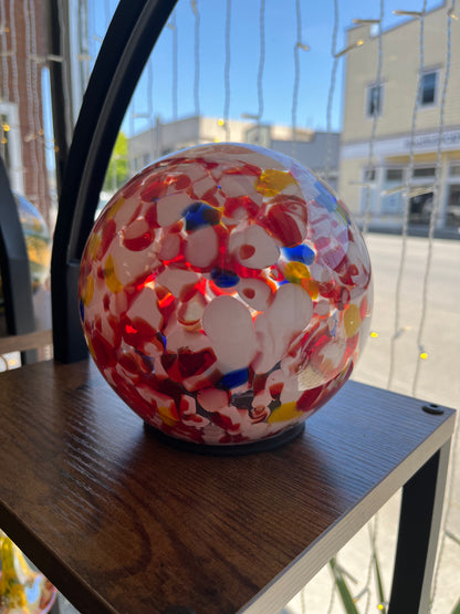 6" Art Glass Solar Orb