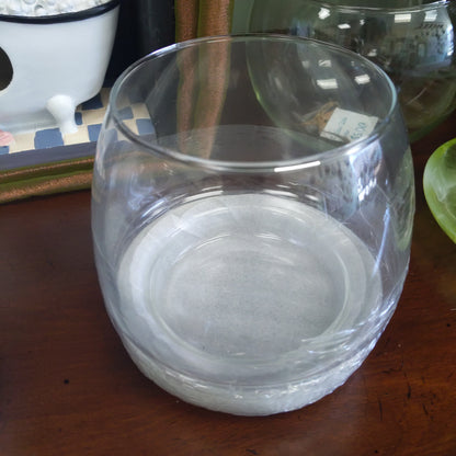 6" Glass Planters with Saucer