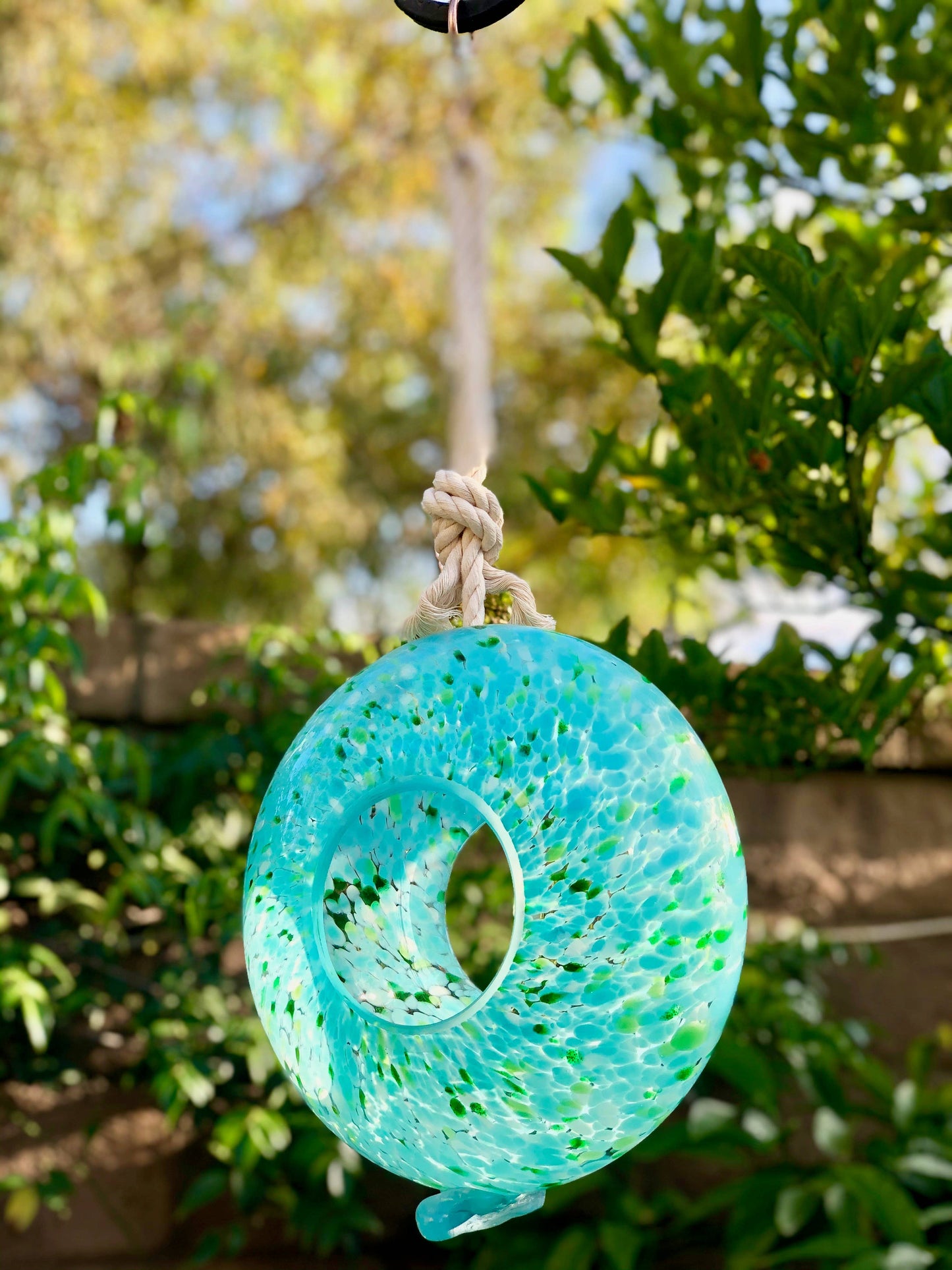 Handcraft Art Glass Bird Feeder